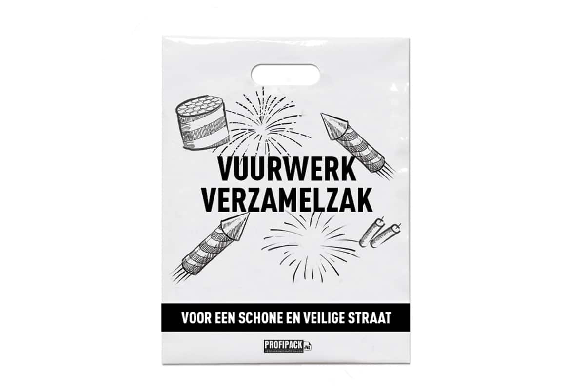 Plastic vuurwerk verzamelzak - 50 x 5/5 x 75cm x 50my