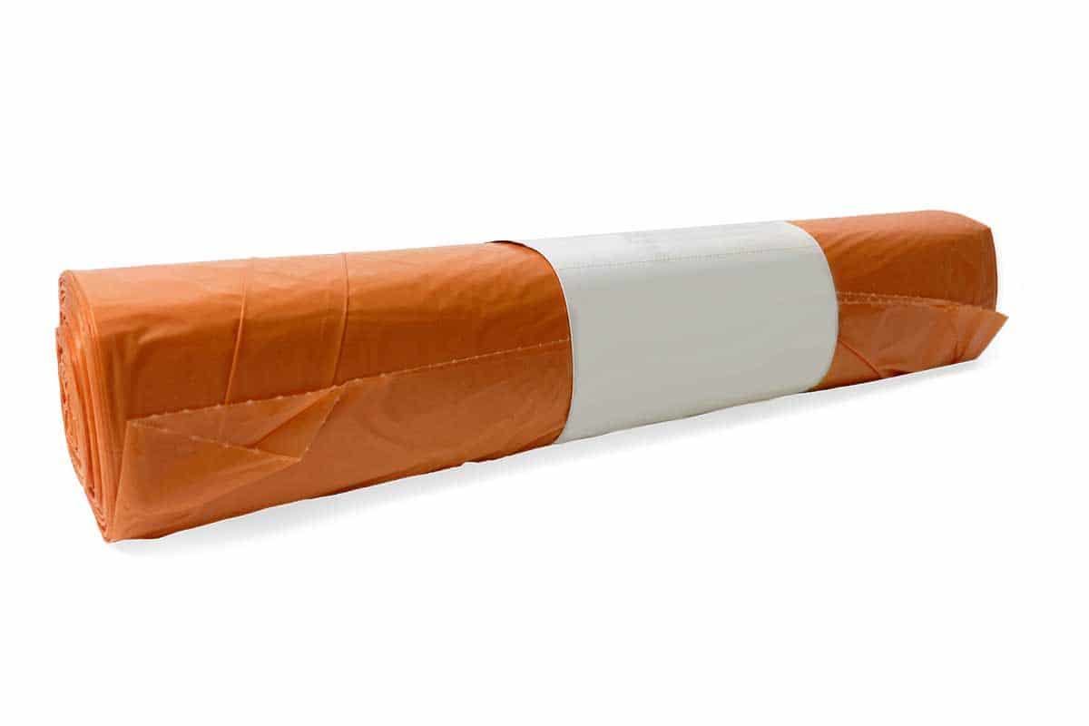 HDPE Afvalzakken oranje 70L - 58 x 100cm x 20my 