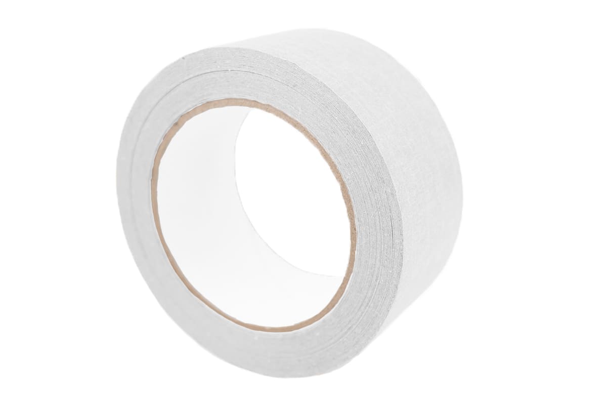 Papieren tape versterkt wit - 50mm x 50m