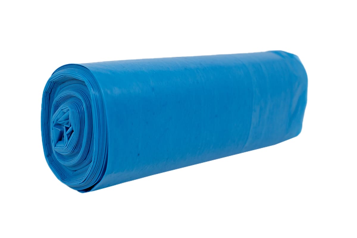 LDPE afvalzakken blauw 120L - 70 x 110cm x 55my (200 st)