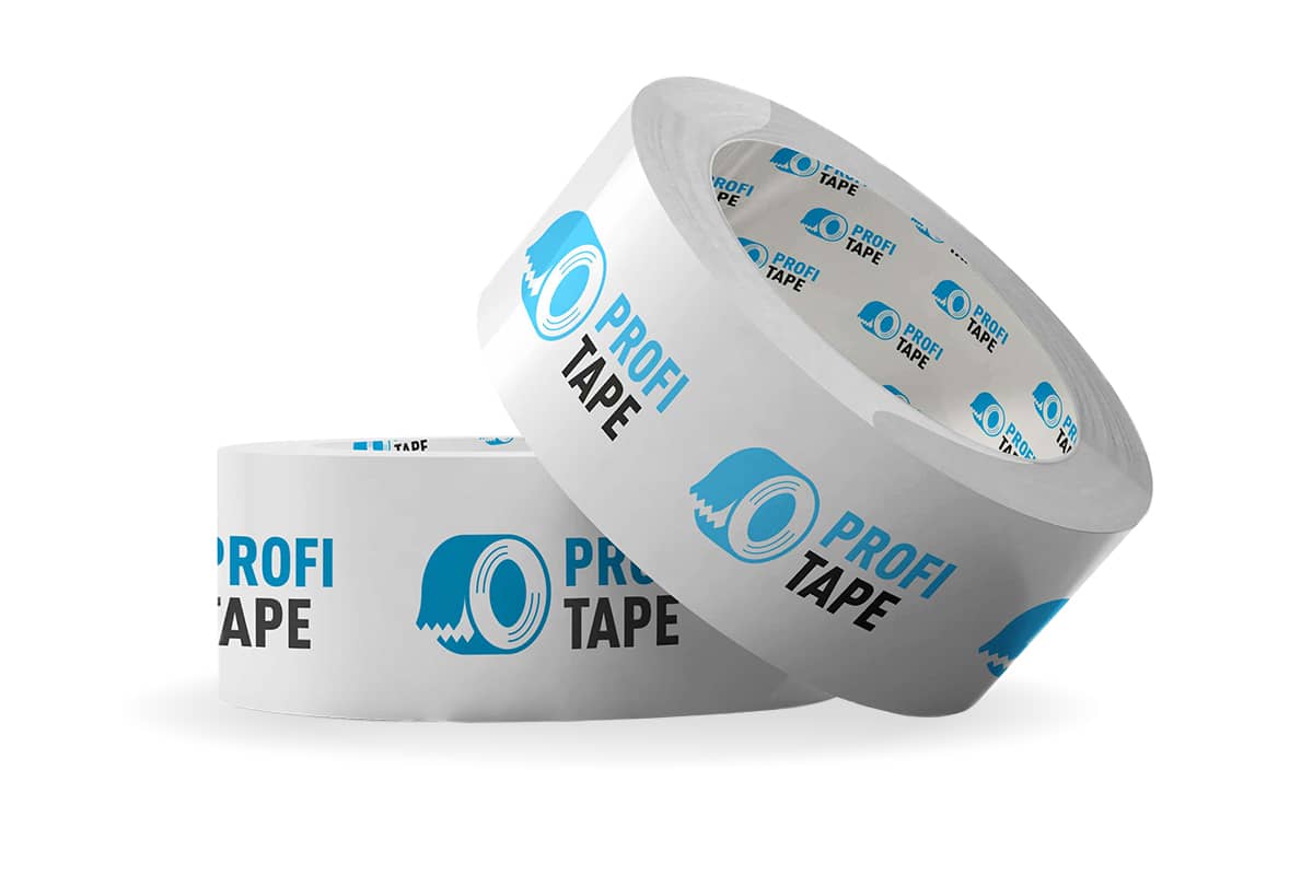 Bedrukte PVC tape - 38mm x 66m (1 kleur)