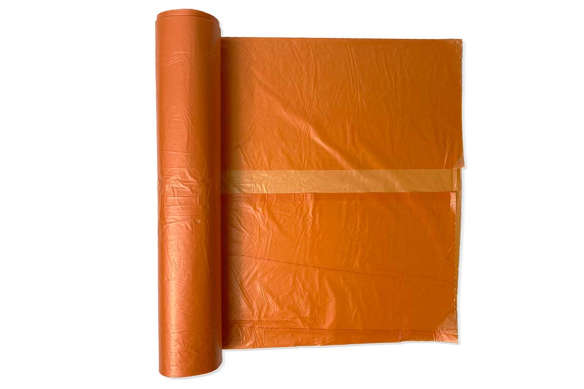 HDPE Afvalzakken oranje 70L - 58 x 100cm x 20my 