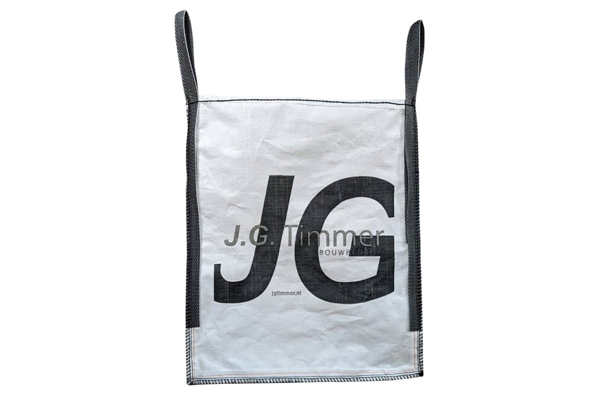 Bedrukte big bag met logo - 65 x 65 x 65 cm (500 kg)