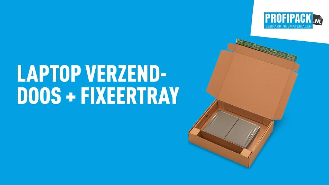 Laptop verzenddoos + fixeertray - 495 x 410 x 110mm (5 st)