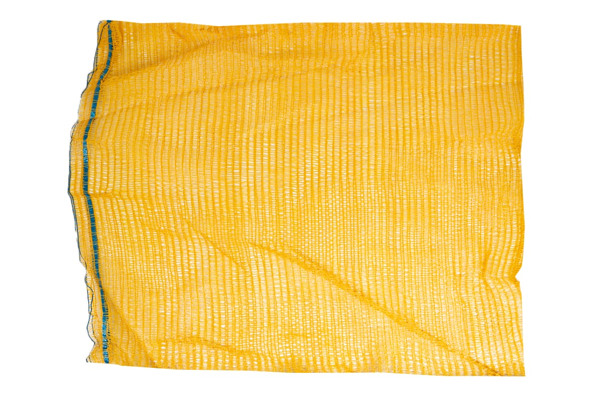 Netzakken geweven geel met koord - 32 x 48 cm 