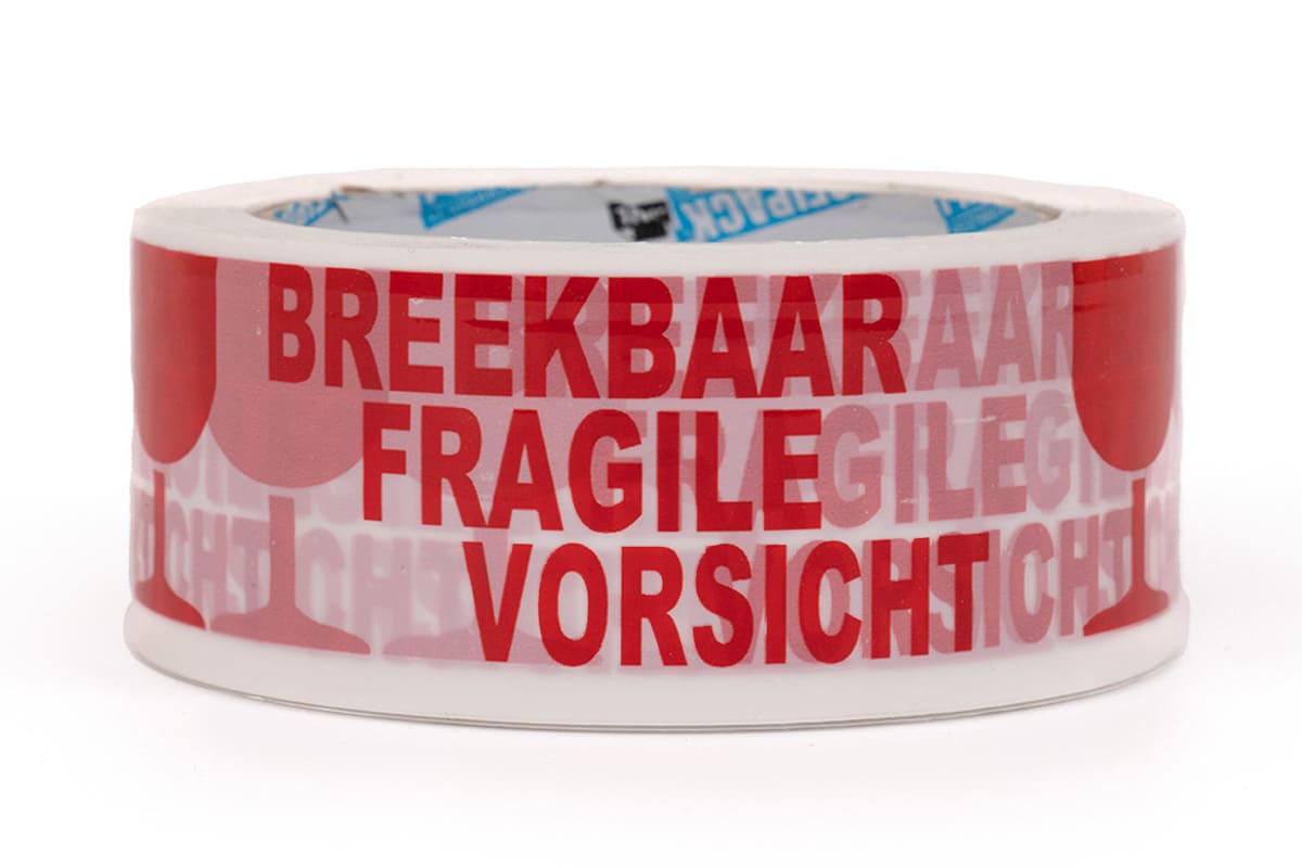 waarschuwingstape pp hotmelt breekbaar | Profipack