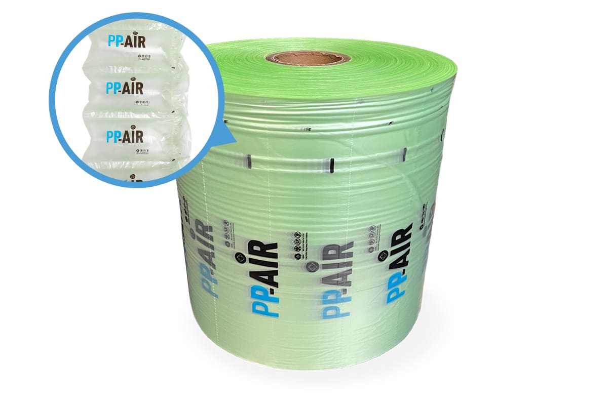 PP-air luchtzakjes folie "Eco" 7.1 - 100 x 200mm x 1100m x 12my