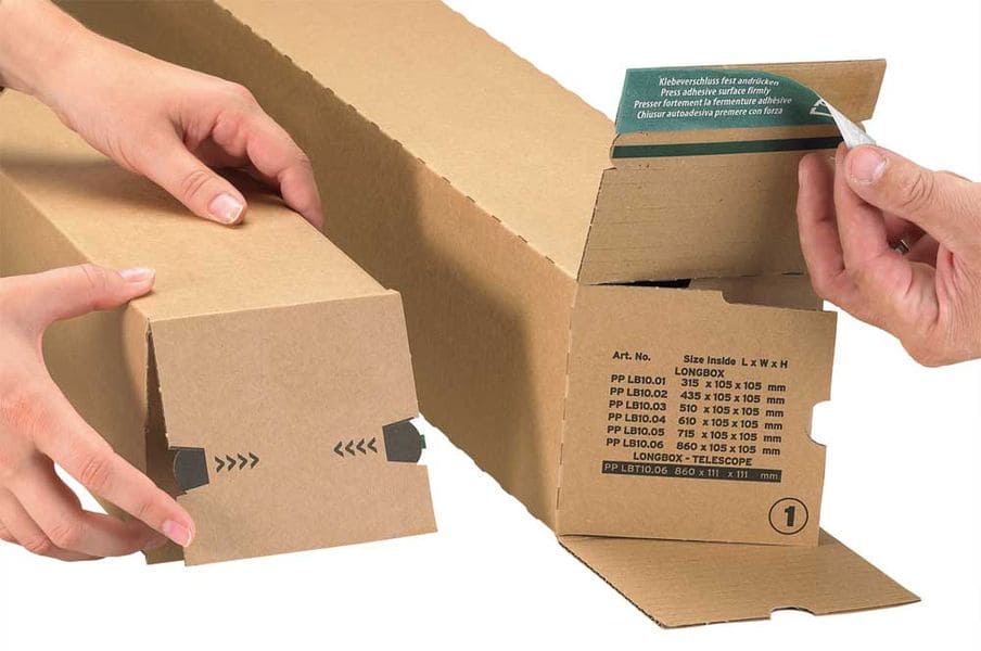 online kartonnen verzendkokers met plakstrip bestellen | bij Profipack