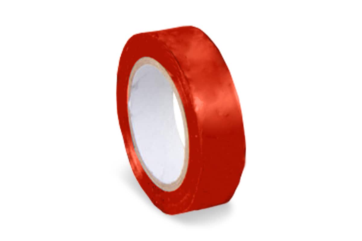 Elektriciteitstape PVC isolerend wit - 15mmx10m x 150my rood