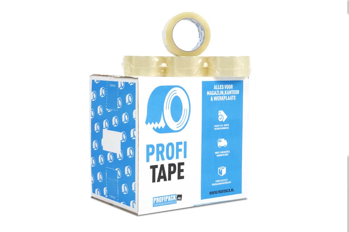 PVC tape transparant - 48mm x 66m