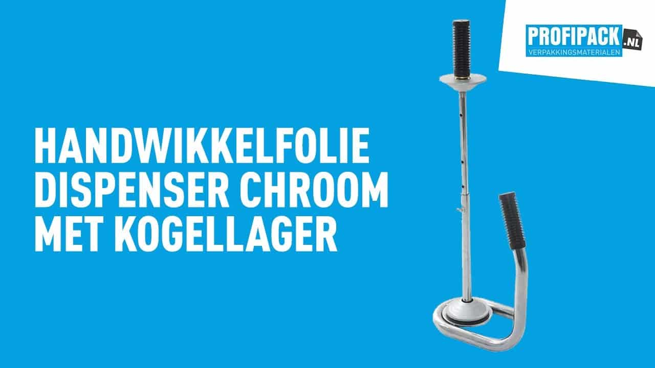 Handwikkelfolie dispenser chroom met kogellager - 25-50 cm