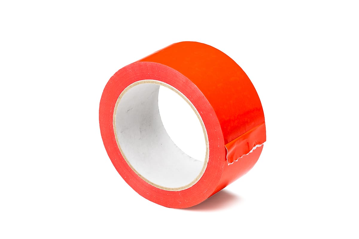 PVC tape bruin - 48mm x 66m rood, 50.0000 millimeter